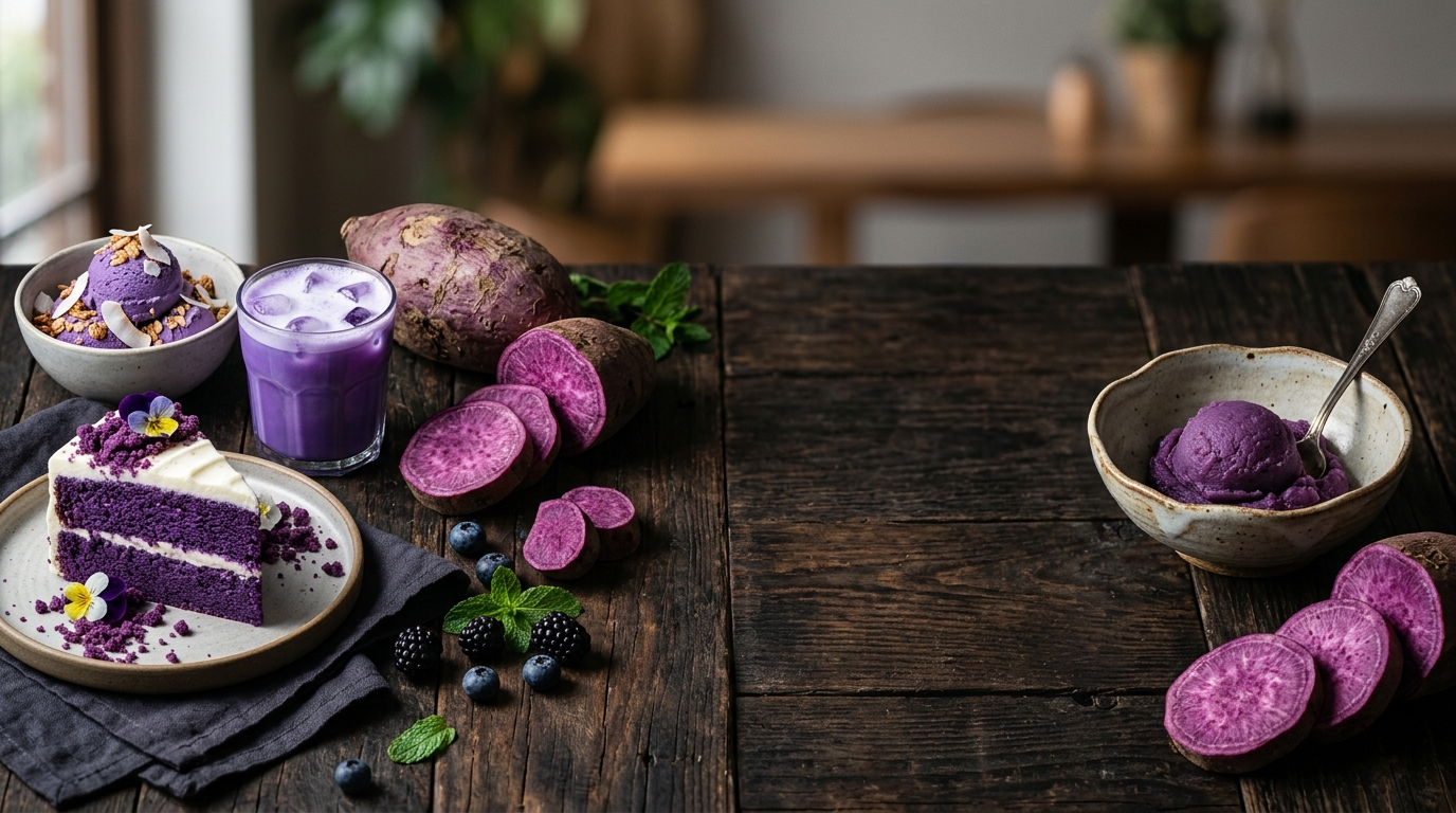 UBE — ñame morado filipino, colorido y vibrante